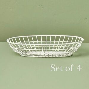 Set of 4 Hearth & Hand Magnolia Wire BBQ Serving Basket Cream